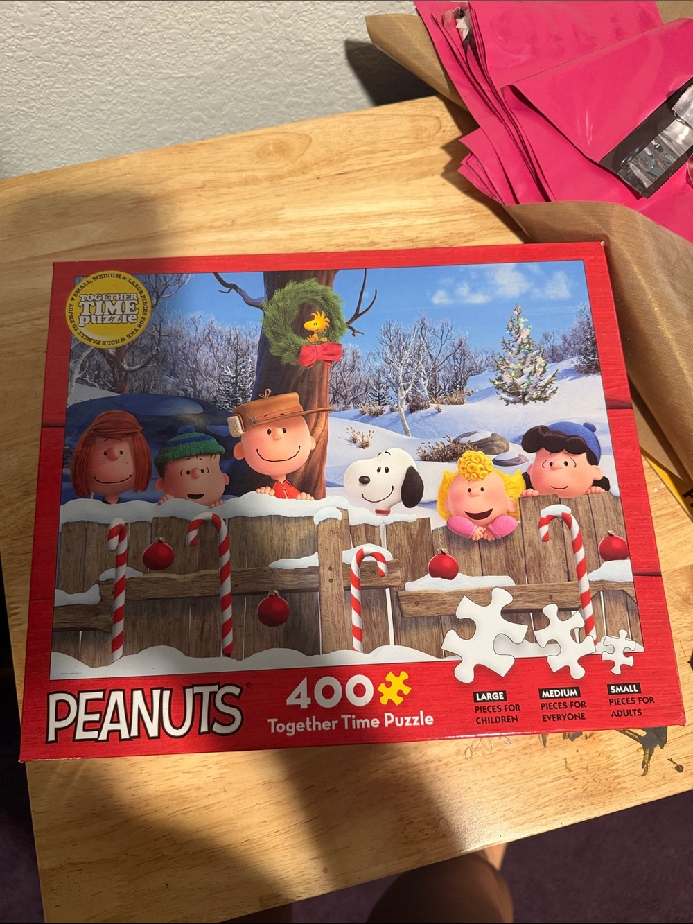 Peanuts 400-Piece Together Time Puzzle - Red Holiday Box